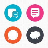 Chat icons Comic speech bubble signs Think N5