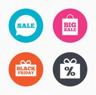 Sale speech bubble icon Black friday symbol N8