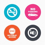 No Smoking Sound Private territory parking N4