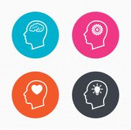 Head with brain icon Male human symbols N29
