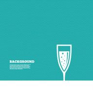 Glass of champagne sign icon Alcohol drink N3
