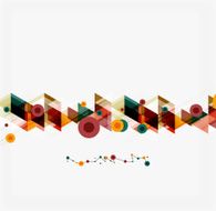 Clean colorful unusual geometric pattern design N240