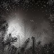 Black and white Christmas background N2