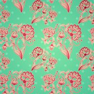 Retro seamless background with stylized flowers N2