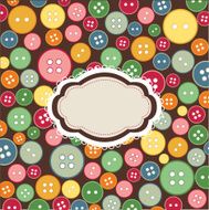 vintage frame sewing buttons background N2
