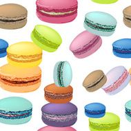 Seamless pattern with colorful macaroon cookies N2