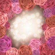 Abstract roses frame