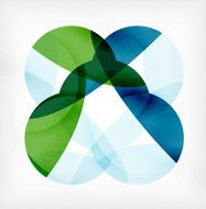 Big geometric shapes corporate business template N4