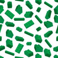 Seamless colorful background made of green Building pieces