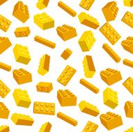 Seamless colorful background made of yellow Building pieces
