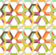 Seamless colorful background made of weaved hexagons