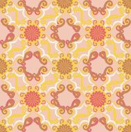 Seamless pattern Decorative sun Pink background