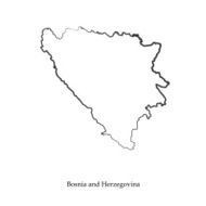 Map of Bosnia and Herzegovina for your design N2