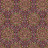 Ethnic retro abstract pattern Gold and red