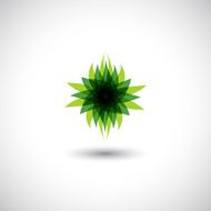 abstract green floral icon for design N4
