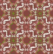 Seamless decorative pattern Brown background