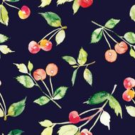 The seamless pattern cherries