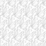 Vector Abstract Swirl Organic Texture-Stock Seamless Pattern