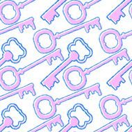 Seamless pattern with abstract keys