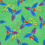Macaw parrot seamless pattern N2