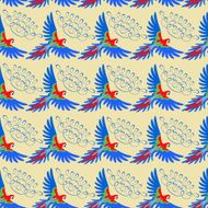 Macaw parrot seamless pattern N3