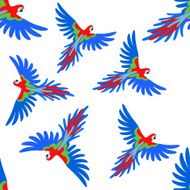 Macaw parrot seamless pattern N4