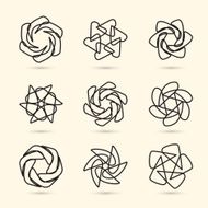 Vector color ornament set N3