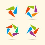 Vector color ornament set N4