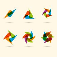 Vector color ornament set N5