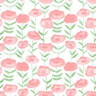 abstaract warecolor flowers seamless pattern vector illustration N2