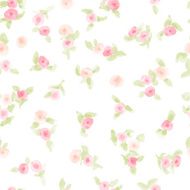 cute watercolor flowers seamless textile pattern vector illustration N2