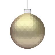 triangle geometrical gold christmas ball