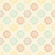 Seamless pattern with hand-drawn abstract flowers N5