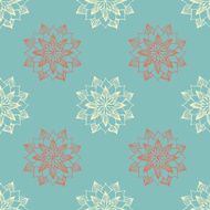 Seamless pattern with hand-drawn abstract flowers N6