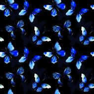 Watercolor butterfly seamless pattern N2