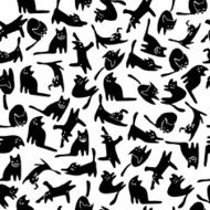 Black cats pattern