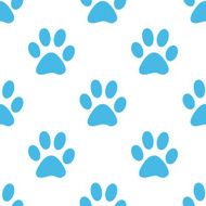 Paw seamless pattern