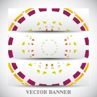 Set of abstract vector banners N15