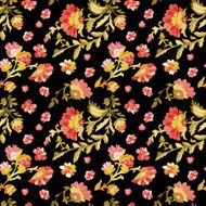 Watercolor paisley seamless pattern N11