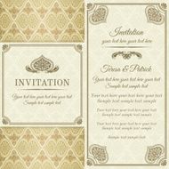 Baroque invitation gold brown and beige