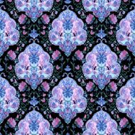 Beautiful Watercolor paisley seamless pattern