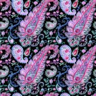 Beautiful Watercolor paisley seamless pattern N4