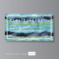 sea pattern business card