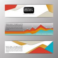 Abstract banner set design template Vector illustration