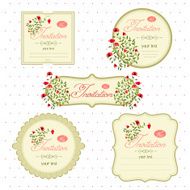 Floral invitation cards for an event