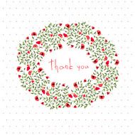 Thanksgiving postcard with small flowers Flower icon