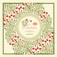 Vector image of little flowers in a frame