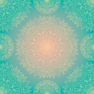Azure backdrop with ethnic ornaments