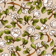 Apple blossom seamless pattern