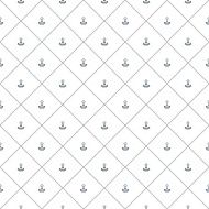 Anchor seamless pattern on white background Nautical style texture